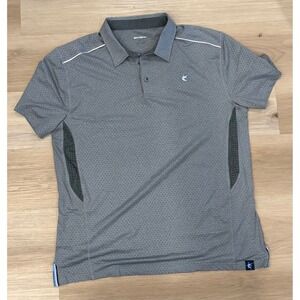 White Water Short Sleeve Gray Geometric Pattern Men's Polo Size XL